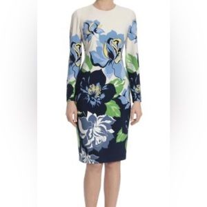 NWT Maggy London Floral Midi Sheath Work Event Occasion Sz 4 Retails $128